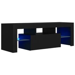 TV galdiņš ar LED lampiņām vidaXL, 120x35x40 cm, melns cena un informācija | vidaXL Mēbeles un interjers | 220.lv
