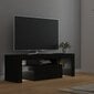 TV galdiņš ar LED lampiņām vidaXL, 120x35x40 cm, melns cena un informācija | TV galdiņi | 220.lv