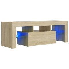 TV galdiņš ar LED lampiņām vidaXL, 120x35x40 cm, ozolkoka krāsā cena un informācija | TV galdiņi | 220.lv