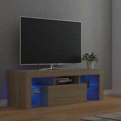 TV galdiņš ar LED lampiņām vidaXL, 120x35x40 cm, ozolkoka krāsā cena un informācija | TV galdiņi | 220.lv