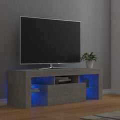 TV galdiņš ar LED lampiņām vidaXL, 120x35x40 cm, betona pelēks cena un informācija | TV galdiņi | 220.lv