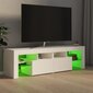 TV galdiņš ar LED lampiņām vidaXL, 140x35x40 cm, balts cena un informācija | TV galdiņi | 220.lv