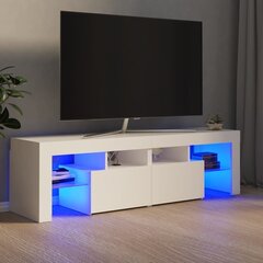 TV galdiņš ar LED lampiņām vidaXL, 140x35x40 cm, balts цена и информация |  Тумбы под телевизор | 220.lv