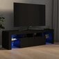 TV galdiņš ar LED lampiņām vidaXL, 140x35x40 cm, melns cena un informācija | TV galdiņi | 220.lv