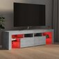 TV galdiņš ar LED lampiņām vidaXL, 140x35x40 cm, betona pelēks cena un informācija | TV galdiņi | 220.lv