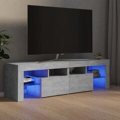 TV galdiņš ar LED lampiņām vidaXL, 140x35x40 cm, betona pelēks цена и информация | Тумбы под телевизор | 220.lv