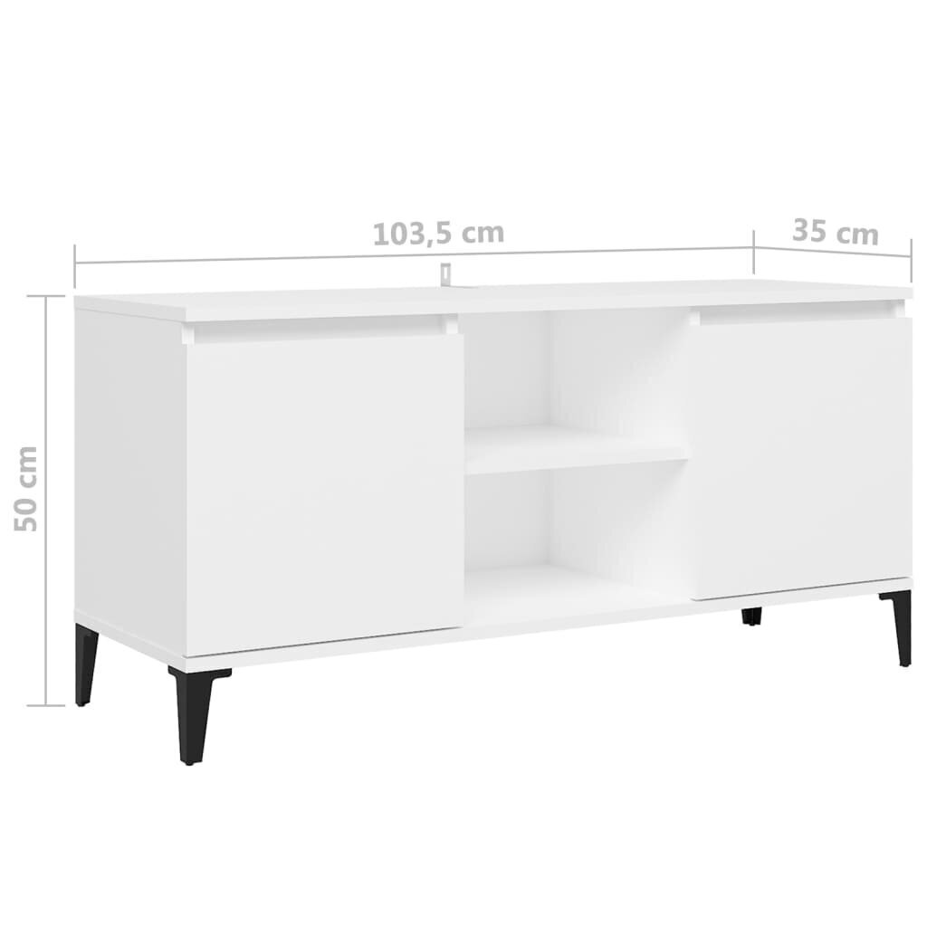 TV skapītis vidaXL, 103.5x35x50 cm, balts cena un informācija | TV galdiņi | 220.lv
