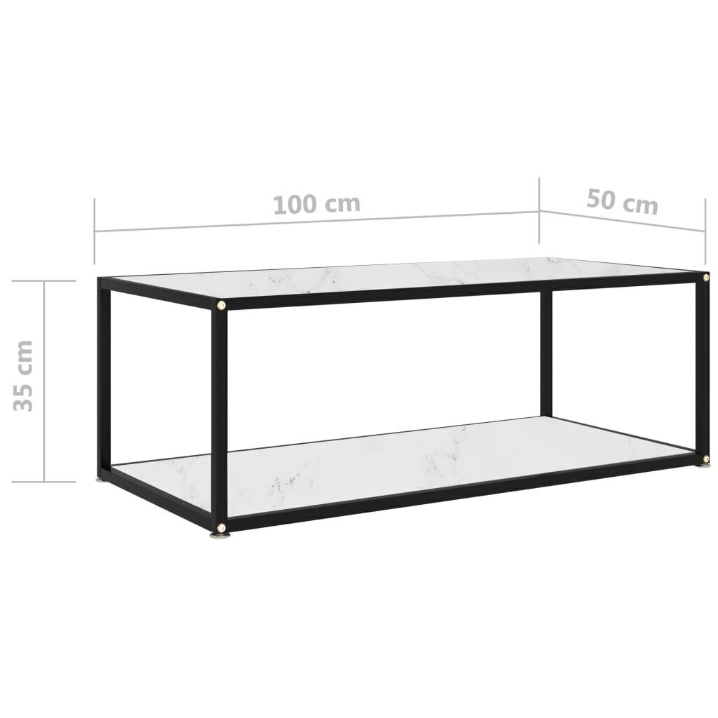 Kafijas galdiņš vidaXL, 100x50x35 cm, balts cena un informācija | Žurnālgaldiņi | 220.lv
