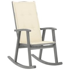 Šūpuļkrēsls ar matračiem vidaXL, pelēks цена и информация | Кресла для отдыха | 220.lv