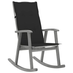 Šūpuļkrēsls ar matračiem vidaXL, pelēks цена и информация | Кресла в гостиную | 220.lv