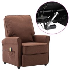 Elektrisks atgāžams masāžas krēsls vidaXL, brūns цена и информация | Кресла в гостиную | 220.lv
