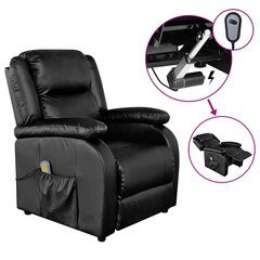 Elektrisks masāžas krēsls vidaXL, melns цена и информация | Кресла в гостиную | 220.lv