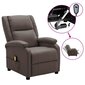 Elektrisks atgāžams masāžas krēsls vidaXL, brūns cena un informācija | Atpūtas krēsli | 220.lv