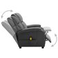 Elektrisks atgāžams masāžas krēsls vidaXL, pelēks cena un informācija | Atpūtas krēsli | 220.lv