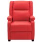Elektrisks atgāžams masāžas krēsls vidaXL, sarkans cena un informācija | Atpūtas krēsli | 220.lv