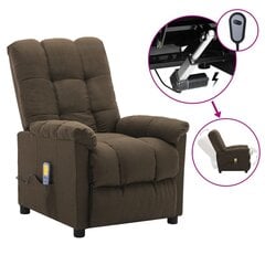 Elektrisks atgāžams masāžas krēsls vidaXL, brūns цена и информация | Кресла в гостиную | 220.lv