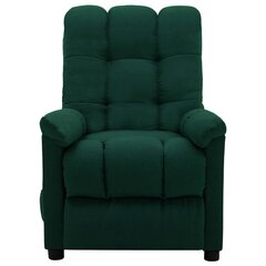 Elektrisks atgāžams masāžas krēsls vidaXL, tumši zaļš cena un informācija | Atpūtas krēsli | 220.lv