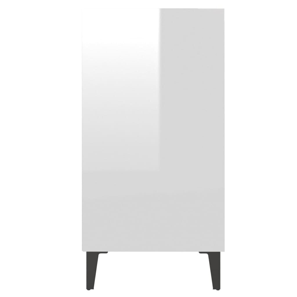 vidaXL kumode, 57x35x70 cm, spīdīgi balta cena un informācija | Skapīši viesistabai | 220.lv