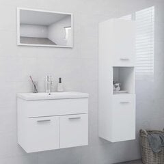 vidaXL vannasistabas mēbeļu komplekts, balts, skaidu plāksne цена и информация | Комплекты в ванную | 220.lv
