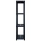 vidaXL 4-līmeņu plaukts, melns, 122x30,5x130 cm, plastmasa цена и информация | Saimniecības plaukti | 220.lv