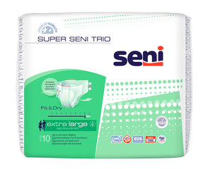 Подгузники Super Seni Trio, XL размер, 10 шт. цена и информация | Подгузники, прокладки, одноразовые пеленки для взрослых | 220.lv