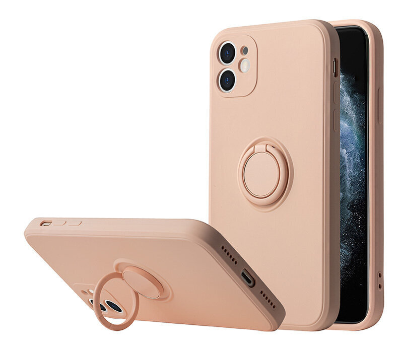 Vennus Silicone Ring vāciņš iPhone 7 / 8 / SE 2020, gaiši-rozā cena un informācija | Telefonu vāciņi, maciņi | 220.lv