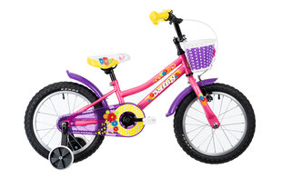Bērnu velosipēds DHS Daisy 1602 16", rozā cena un informācija | Velosipēdi | 220.lv