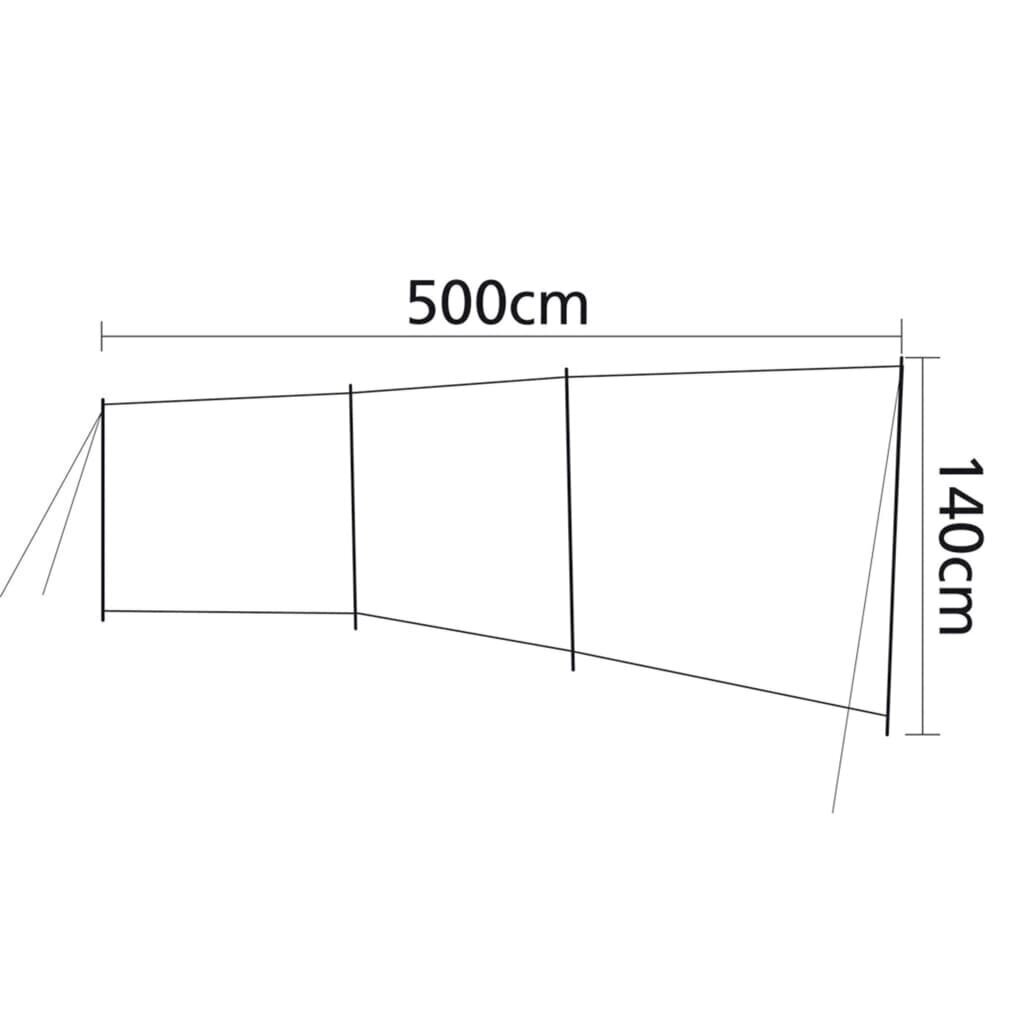 Bo-Camp vēja aizslietnis ar logu Dennis, 500x140 cm, pelēks цена и информация | Saulessargi, markīzes un statīvi | 220.lv