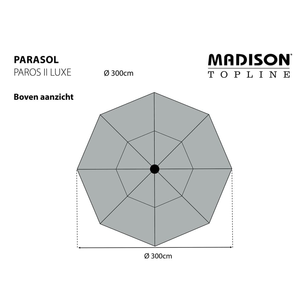 Madison saulessargs Paros II Luxe, 300 cm, ķieģeļu sarkans cena un informācija | Saulessargi, markīzes un statīvi | 220.lv