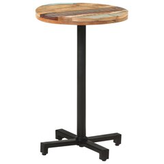 vidaXL bistro galds, apaļš, Ø50x75 cm, pārstrādāts masīvkoks cena un informācija | Virtuves galdi, ēdamgaldi | 220.lv