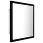 Spogulis vidaXL LED 40, melns cena un informācija | Vannas istabas spoguļi | 220.lv