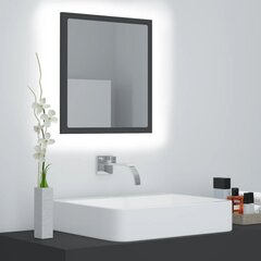 Spogulis vidaXL LED 40, tumši pelēks цена и информация | Зеркала в ванную | 220.lv