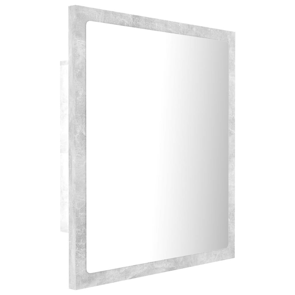 Spogulis vidaXL LED 40, pelēks cena un informācija | Vannas istabas spoguļi | 220.lv