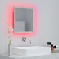 Spogulis vidaXL LED 40, pelēks цена и информация | Vannas istabas spoguļi | 220.lv