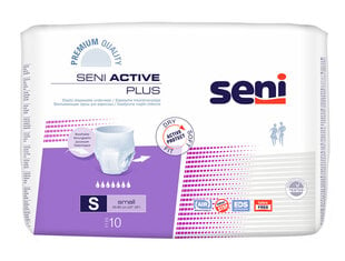 Подгузники-трусики Seni Active Plus, S размер, 10 шт. цена и информация | Подгузники, прокладки, одноразовые пеленки для взрослых | 220.lv