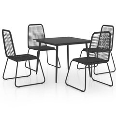 Набор столовой мебели для сада, черный цена и информация | Комплекты уличной мебели | 220.lv