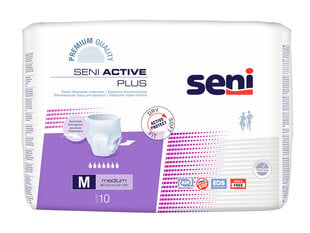 Подгузники-трусики Seni Active Plus, M размер, 10 шт. цена и информация | Подгузники, прокладки, одноразовые пеленки для взрослых | 220.lv