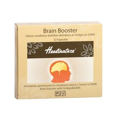 Uztura bagātinātājs Healinature Brain Booster Galvas smadzeņu darbības aktivātors ar Ginkgo un GABA, 32 kapsulas cena un informācija | Uztura bagātinātāji enerģijai | 220.lv