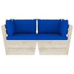Divvietīgs dārza palešu dīvāns ar matračiem vidaXL kaina ir informacija | Dārza krēsli | 220.lv