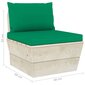 Četrvietīgs dārza palešu dīvāns ar matračiem vidaXL cena un informācija | Dārza krēsli | 220.lv