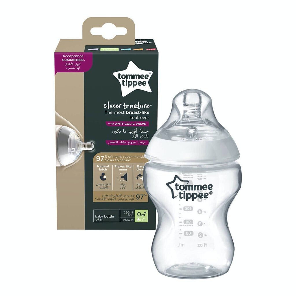 Tommee Tippee barošanas pudelīte 260ml цена и информация | Bērnu pudelītes un to aksesuāri | 220.lv