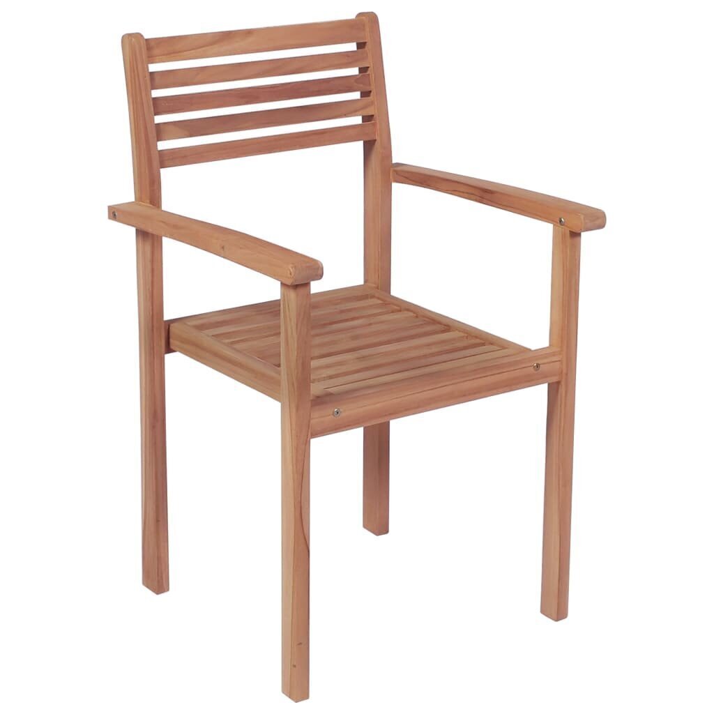 Dārza krēsli vidaXL, krēmbalti matrači, 4 gab. cena un informācija | Dārza krēsli | 220.lv