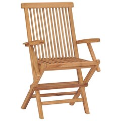 Dārza krēsli vidaXL, bēši matrači, 2 gab. cena un informācija | Dārza krēsli | 220.lv