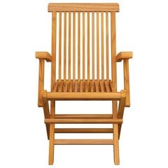 Dārza krēsli vidaXL, bēši matrači, 3 gab. cena un informācija | Dārza krēsli | 220.lv
