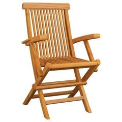 Dārza krēsli vidaXL, zili matrači, 3 gab. cena un informācija | Dārza krēsli | 220.lv