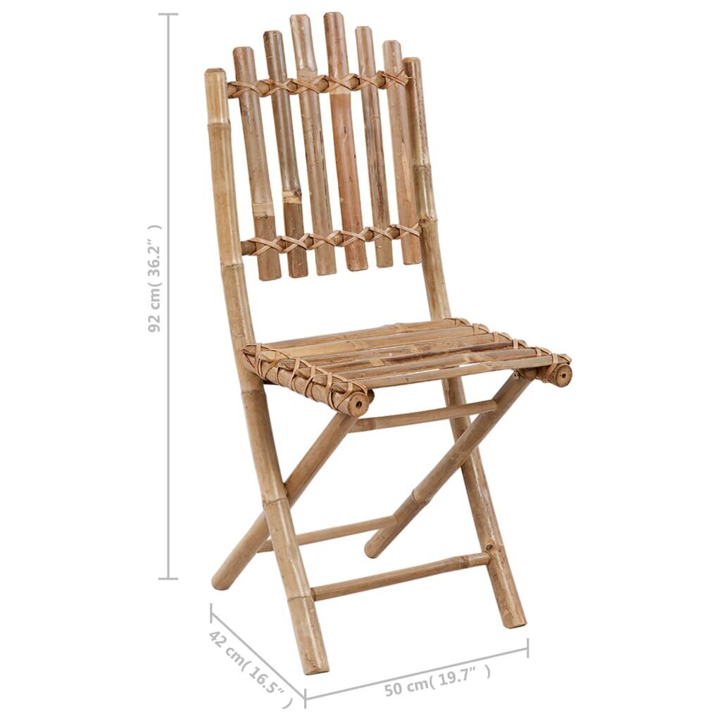 Saliekami dārza krēsli ar matračiem vidaXL, 2 gab. cena un informācija | Dārza krēsli | 220.lv