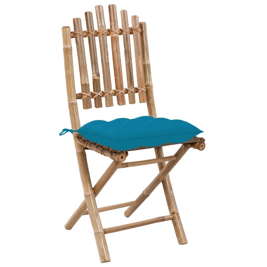Saliekami dārza krēsli ar matračiem vidaXL, 2 gab. cena un informācija | Dārza krēsli | 220.lv