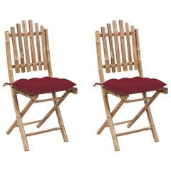 Saliekami dārza krēsli ar matračiem vidaXL, 2 gab. цена и информация | Садовые стулья, кресла, пуфы | 220.lv