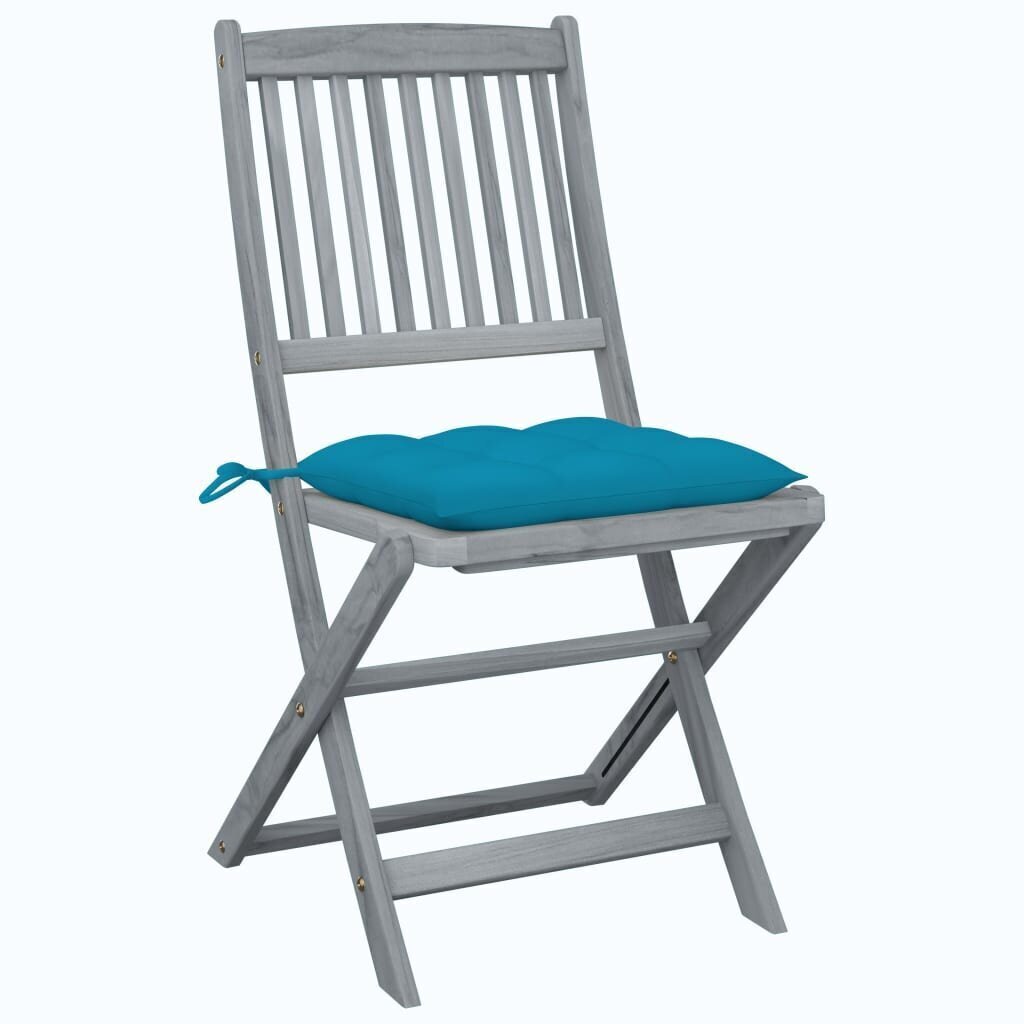 Saliekami āra krēsli ar matračiem vidaXL, 2 gab. цена и информация | Dārza krēsli | 220.lv
