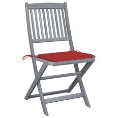 Saliekami āra krēsli ar matračiem vidaXL, 6 gab. цена и информация | Садовые стулья, кресла, пуфы | 220.lv